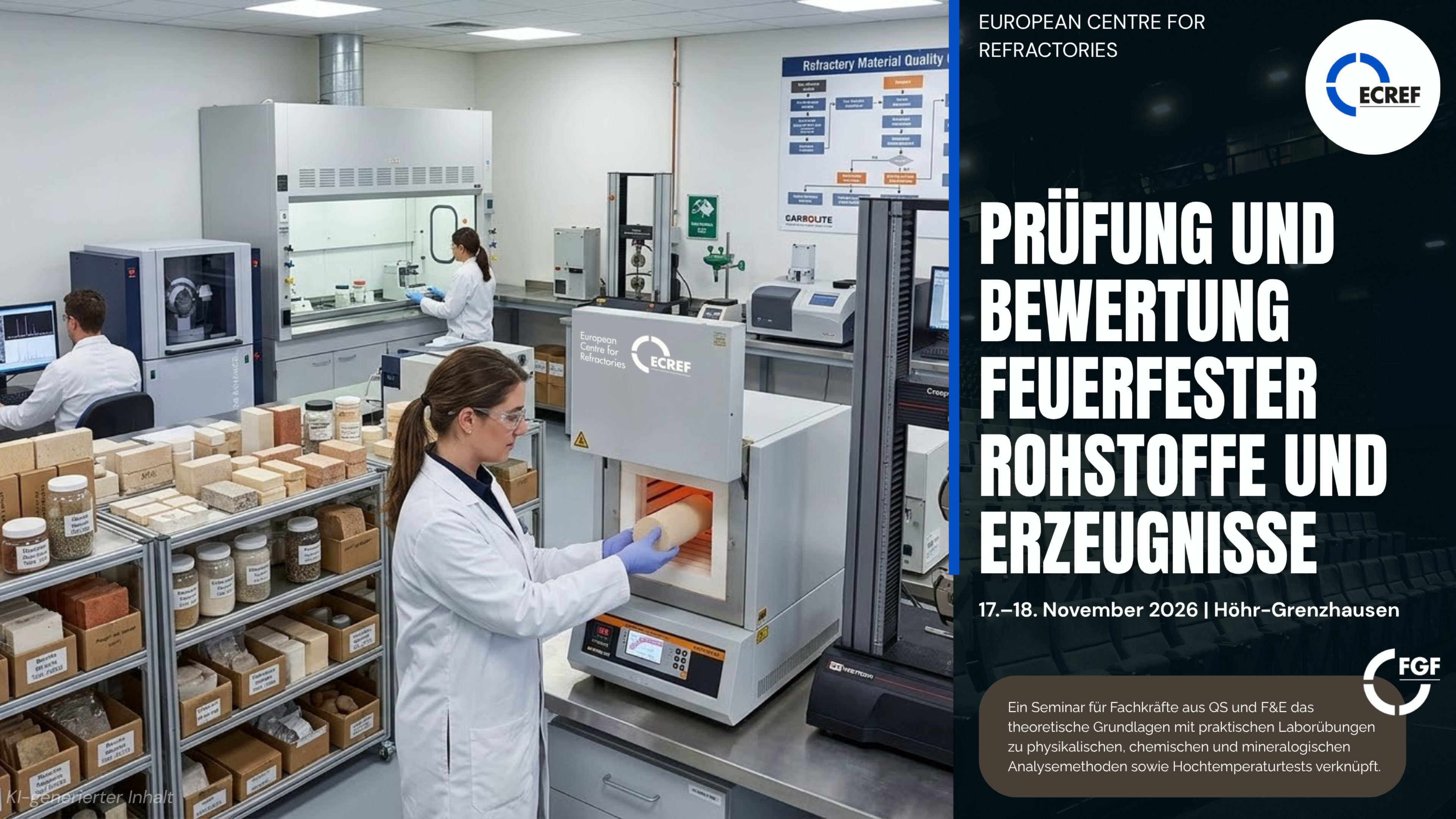 Prüfen und Bewerten feuerfester Rohstoffe und Erzeugnisse