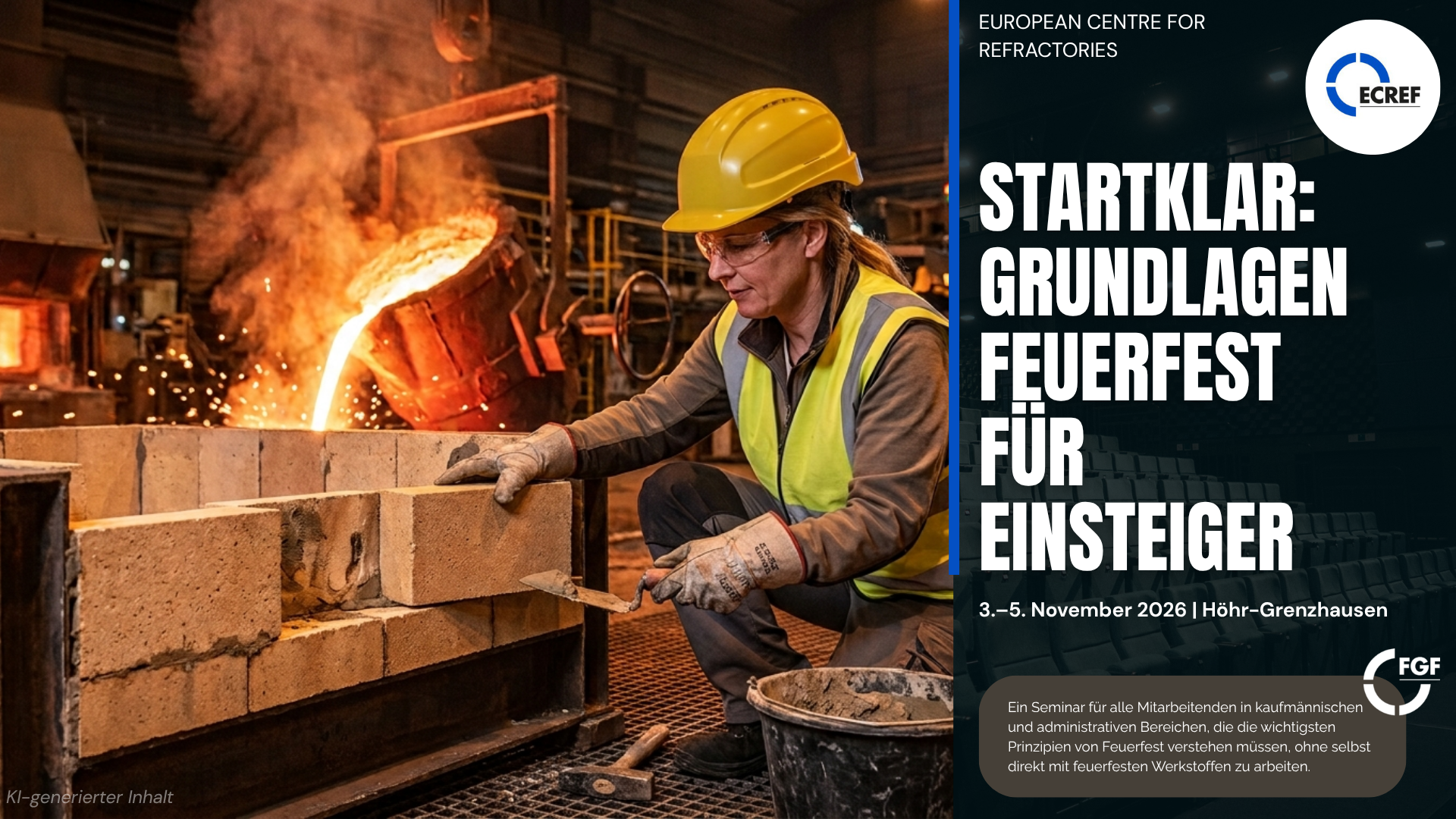 Seminar Startklar Grundlagen Feuerfest für Einsteiger FGF ECREF Seminare Einarbeitung